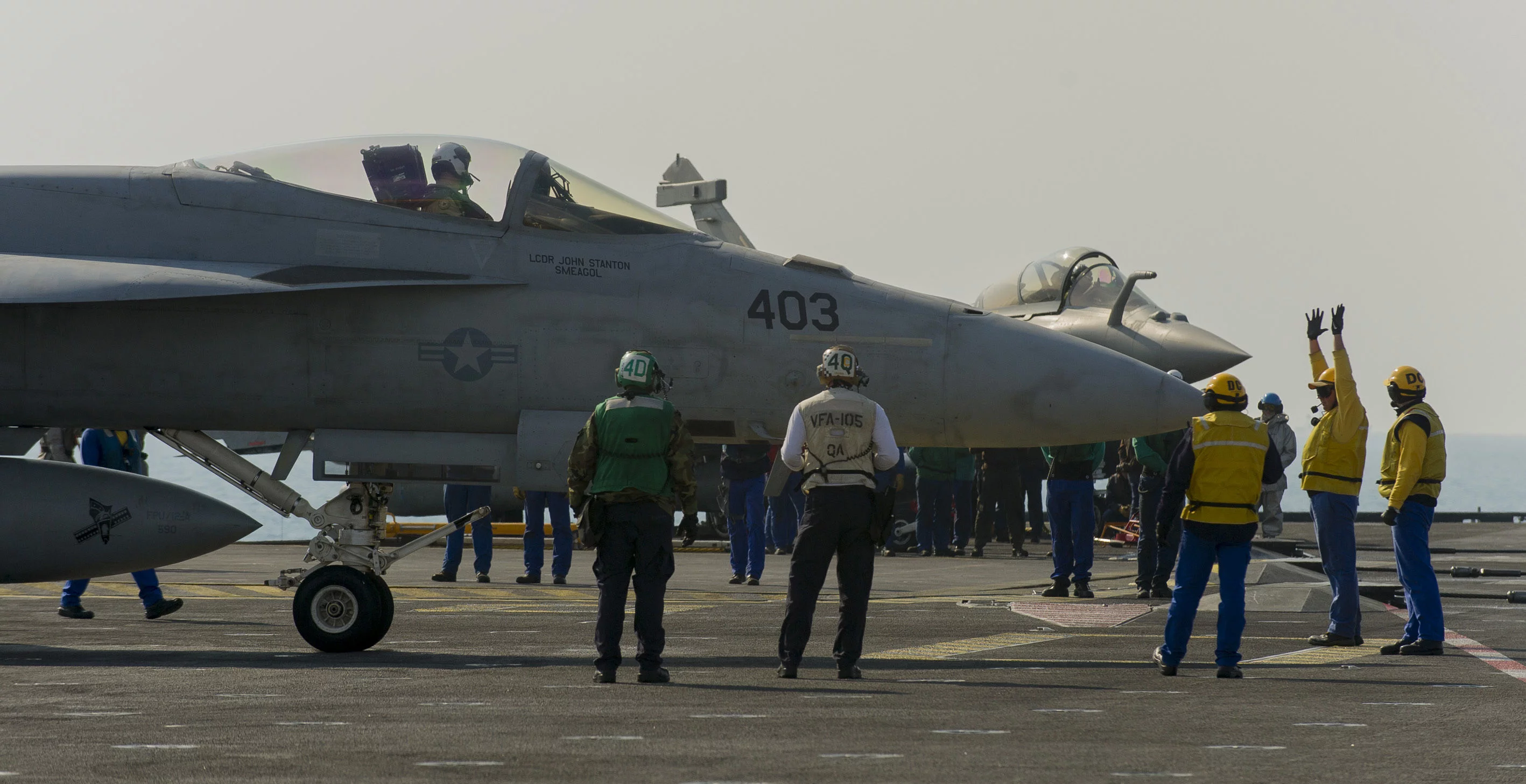 Un F/A-18E Super Hornet, de l’escadrille 37 