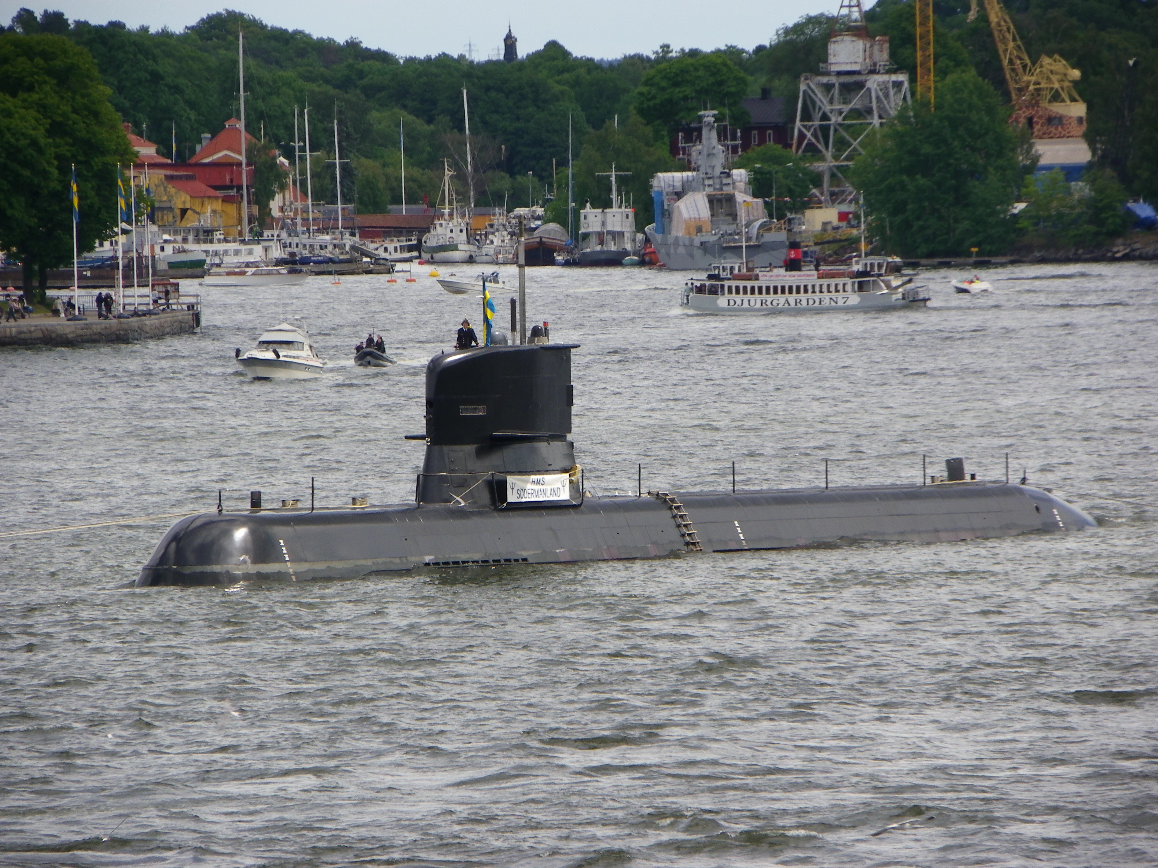 Le sous-marin suédois HMS Södermanland à Stockholm en 2010