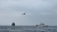 Le Champlain et le patrouilleur côtier malgache Tselatra