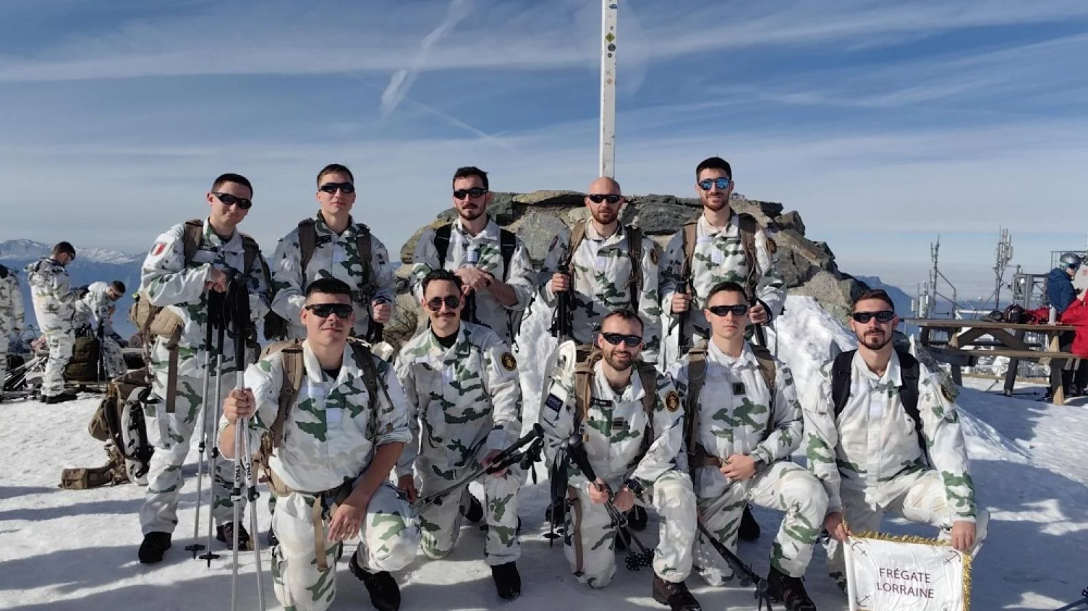 La brigade de protection de la frégate Lorraine en stage au 7ème BCA de Varces
