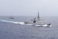 La frégate algérienne Erradii et la frégate Guépratte