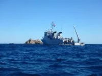 L'Achéron devant le Rocher de la Vacca