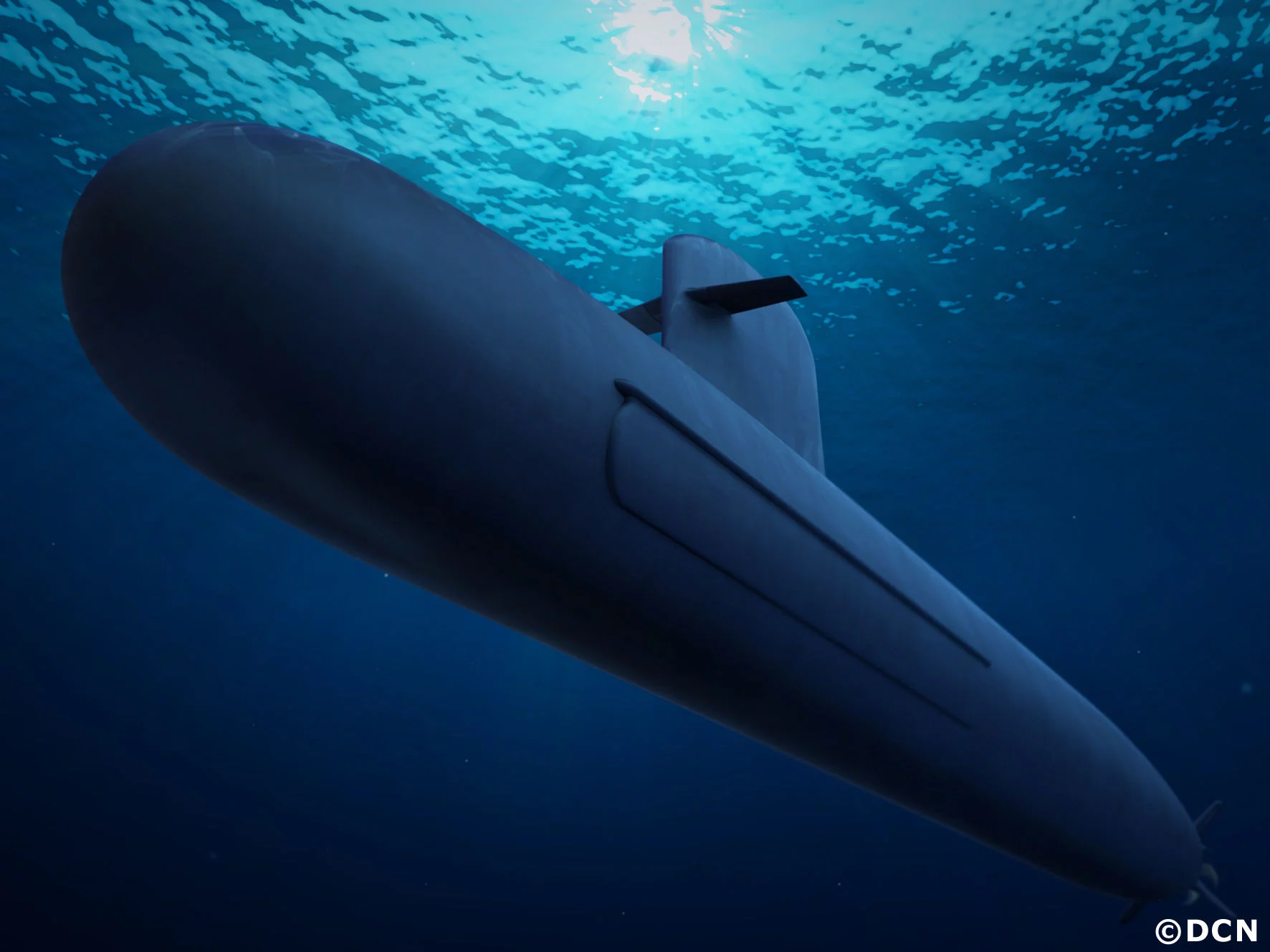 Sous marin conventionnel Marlin vue de dessous