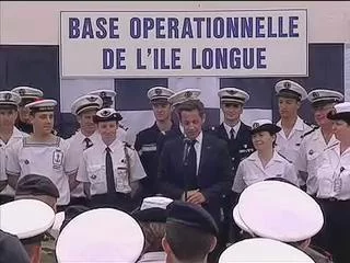 Le président de la République Ã  l'Ile-Longue