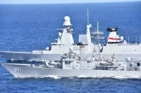 Les frégates égyptienne Alexandria et française Chevalier Paul