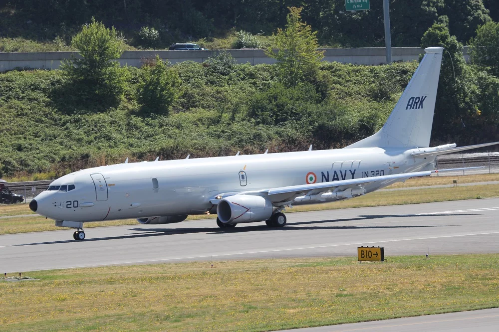 Un avion de patrouille maritime P-8I de la marine indienne