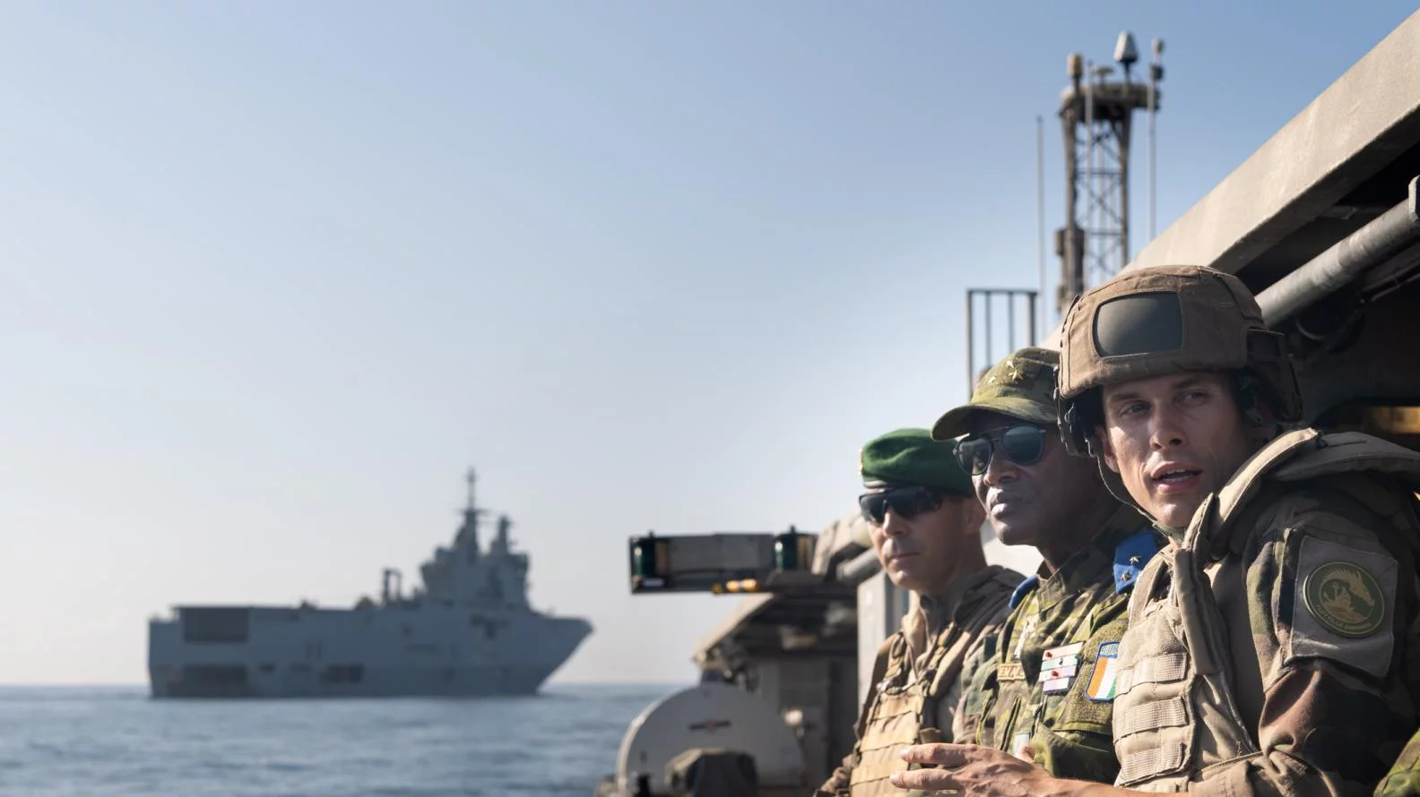 Entraînement amphibie à bord du porte-hélicoptères Mistral