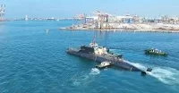 Le sous-marin taïwanais Hai Kun dans le port de Kaohsiung