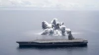 Essai de résistance aux chocs du porte-avions américain USS Gerald Ford