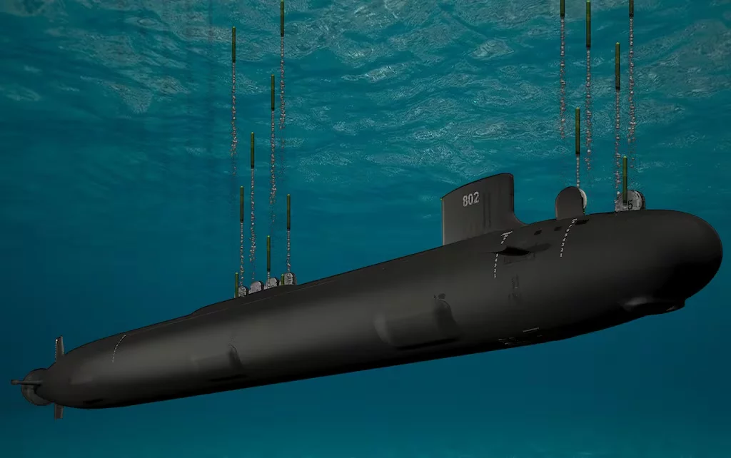 Une image de synthèse du sous-marin d'attaque de classe Virginia (Block V)