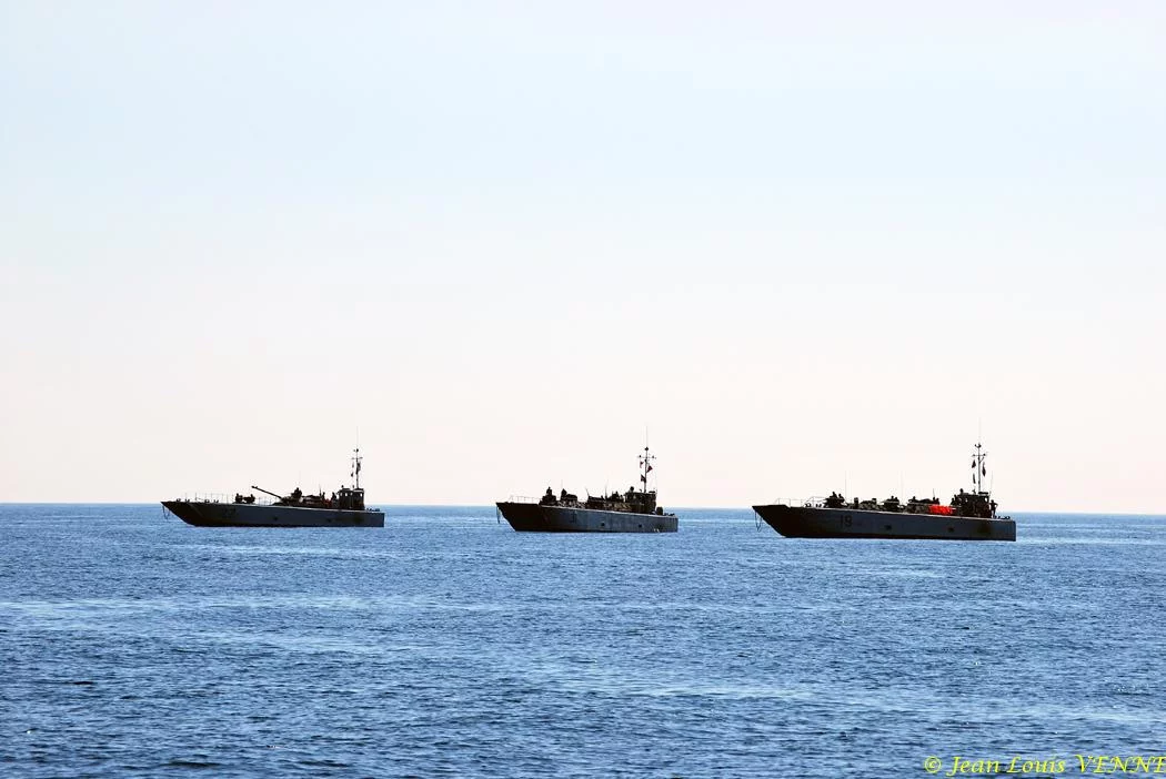 Les engins de la flottille amphibie