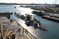 L'USS San Francisco à quai