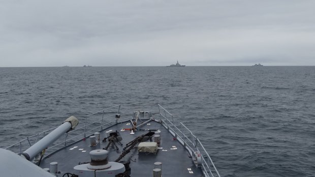Les participants à l'exercice Joint Warrior depuis le Commandant L’Herminier